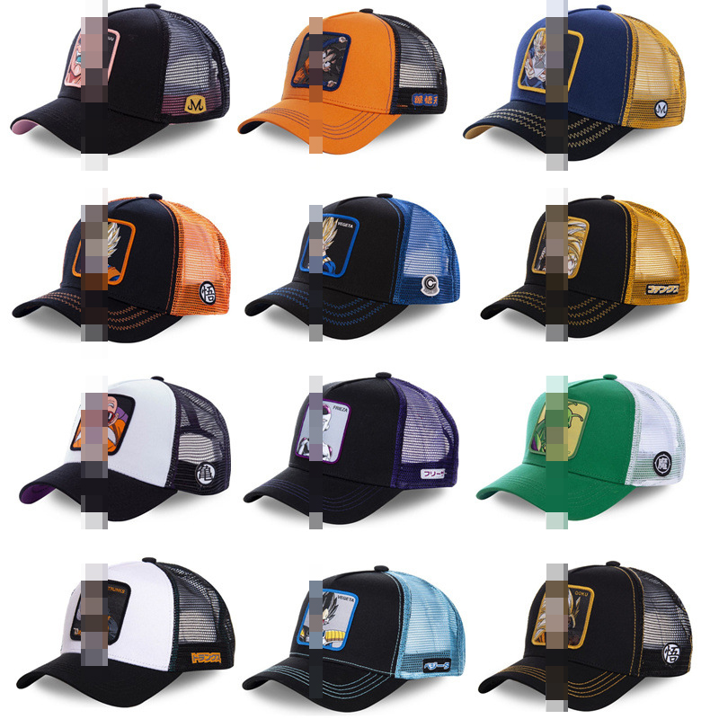 2024 .100 colors Anime gauze net summer womens sun and casual cartoon hats mens awomens baseball caps fashionable hip-hop 2 wholesale 888