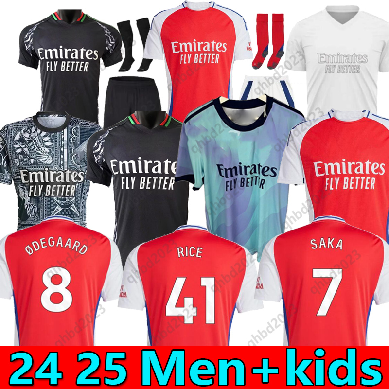 16-4XL SMITH ROWE RICE soccer jerseys J.TIMBER Whiteout SALIBA Gunners 24 25 MARTINELLI G. JESUS 2024 jersey SAKA HAVERTZ ZINCHENKO football shirt ODEGAARD Kids men TOP 