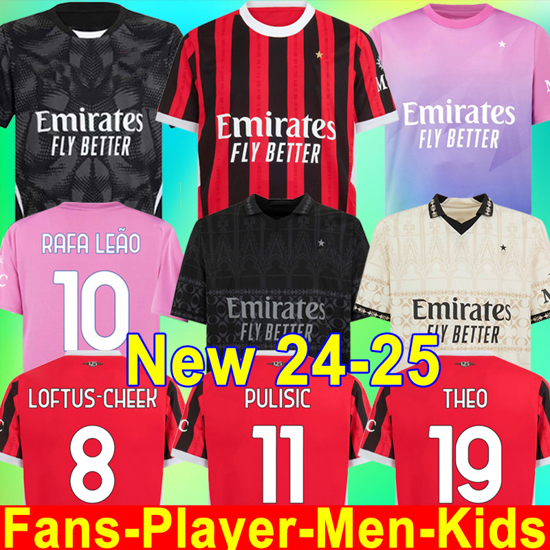 PULISIC 23 24 25 soccer jersey LOFTUS-CHEEK RAFA LEAO THEO BENNACER REIJNDERS TOMORI KJAER goalkeeper football shirt ac 2024 2025 men kids kit boys uniforms fourth 4th 