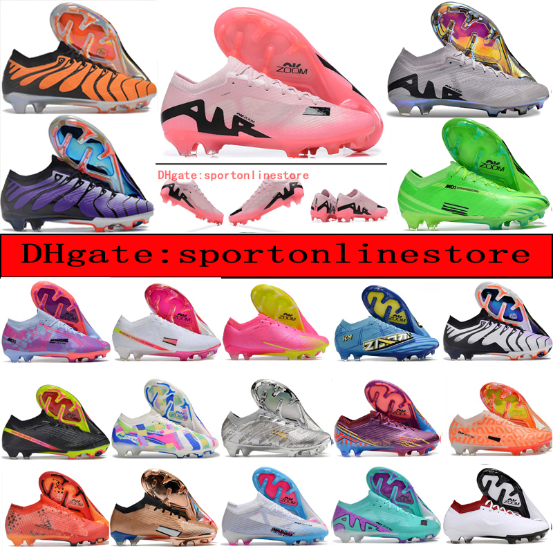 Send bags Mens Womens Football Boots Ronaldo CR7 Vapores XV Elite XXV FG Cleats Neymar ACC Mbappes 15 Kids Boy Soccer Shoes Outdoor Trainers Botas De Futbol 
