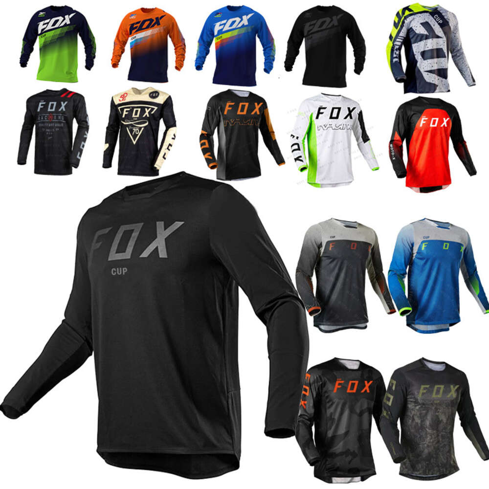 Men&#039;s T-shirts Motocross Mountain Enduro Bike Clothing Bicycle Moto Downhill T-shirt Fox Cup Women Men Cycling Jersey Mtb Shirts Bmx H48a-image-979423881