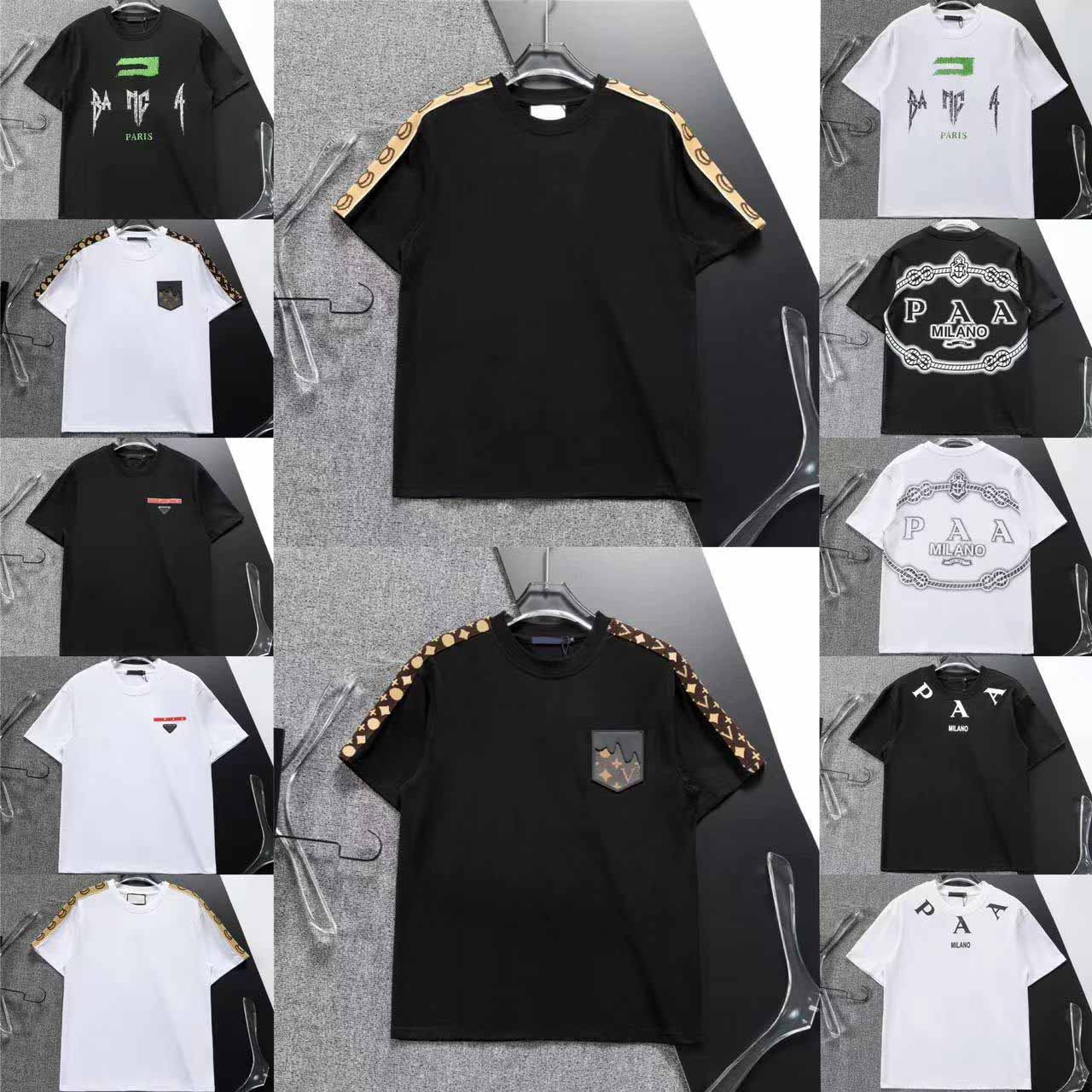2024 Mens T Shirt Simple Style Letter Print Light Short Sleeve Summer Breathable T-shirt Casual Fashion Top Blue Apricot