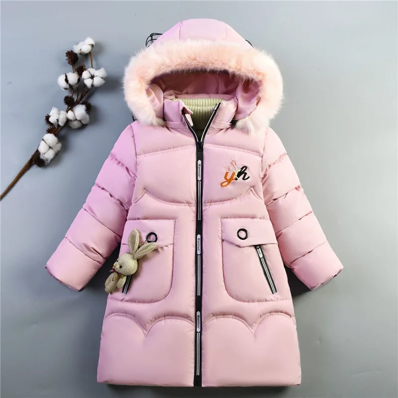 Clothing Coats 2023 Winter Girls Hooded Jackets Kids Boys Plus Velvet Thick Top Outwear Children's Ski Sportswear J260805