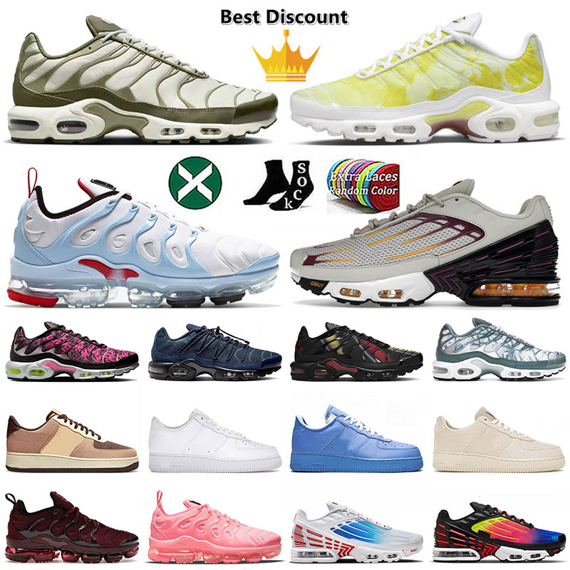 2024 New Arrival Big Size 13 Mens Women Running Shoes Plus Tn Utility Black Unity Triple White Grey Reflective Men Dhgate Tns Flat Trainers Sneakers 36-46 