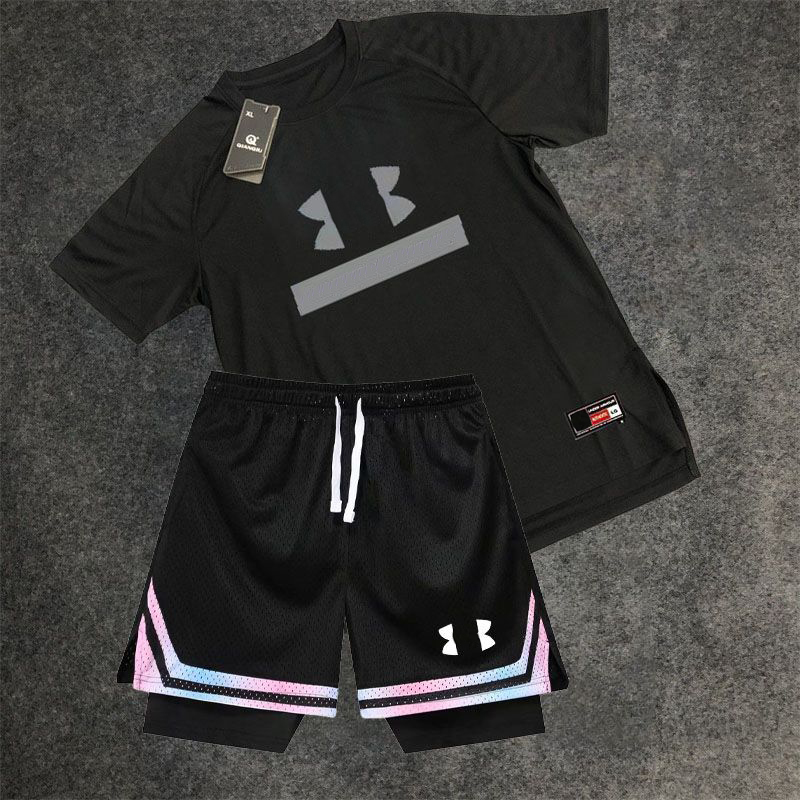 mens tracksuits tech set designer tracksuit shirts shorts two-piece womens fitness suit print quick drying and breathable sportswear basketball t-shirt jogger 66 
