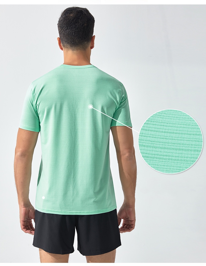 LLLM905 Outdoor Men's Sport T Shirt Mens Quick Dry Sweat-wicking Short Top Men Wrokout Short Sleeve DT-905-image-988754103