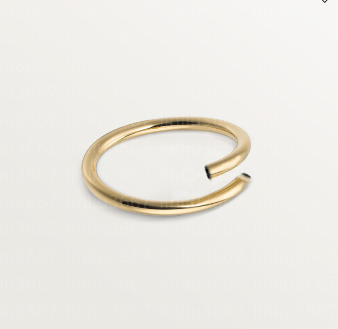 Gold Thick Designer Ring Minimalist Ring Plain ring top v-gold with diamonds ring for woman man Electroplating 18k Classic Premium with box-image-979917192
