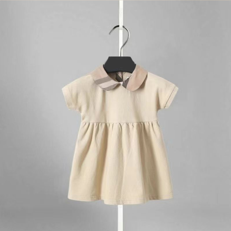 2026 New Baby Girl's Designer perfume Children's Wear Striped Top Skirt Spring/Autumn/Summer Leisure cologne Cotton Round Neck Short Sleev