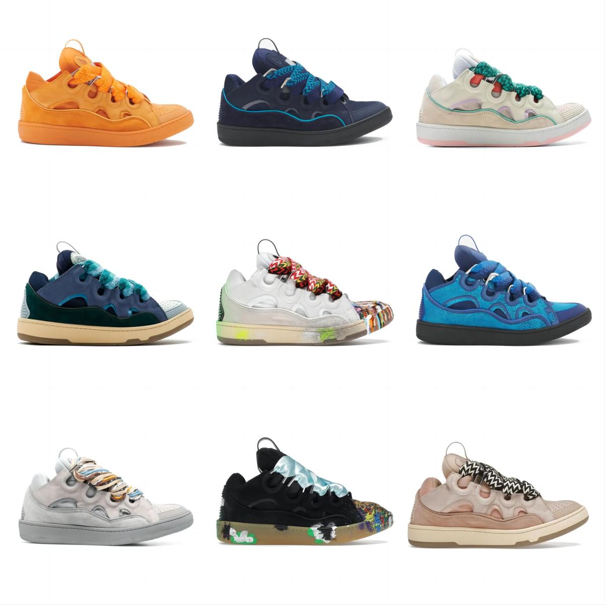 designer shoes leather Curb sneakers Designer Men Women Casual Sneaker Calfskin Rubber Mens Pairs Lace-up Extraordinary Trainers-image-999729631