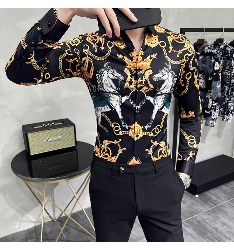 Mens Dress Shirts Business Fashion Classic Long Sve Shirt Brands Men Spring Slim Fit chemises de marque Clothing stylist Clothes Q260917