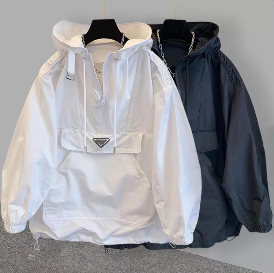 Padaly Spring And Autumn Brand Fashion Mens Jackets Top Designer Alphabet Print Luxury Womens Pradlys Hooded Sunscreen Storm Coat Travel Trench Pred