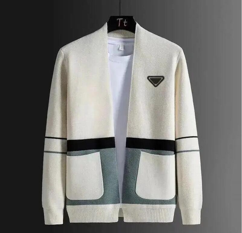 atchwork Color Mens Sweaters Long Sleeved Slim Comfortable Casual Autumn Winter All-match Popularity Cardigan Men&#039;s Clothing-image-980949137