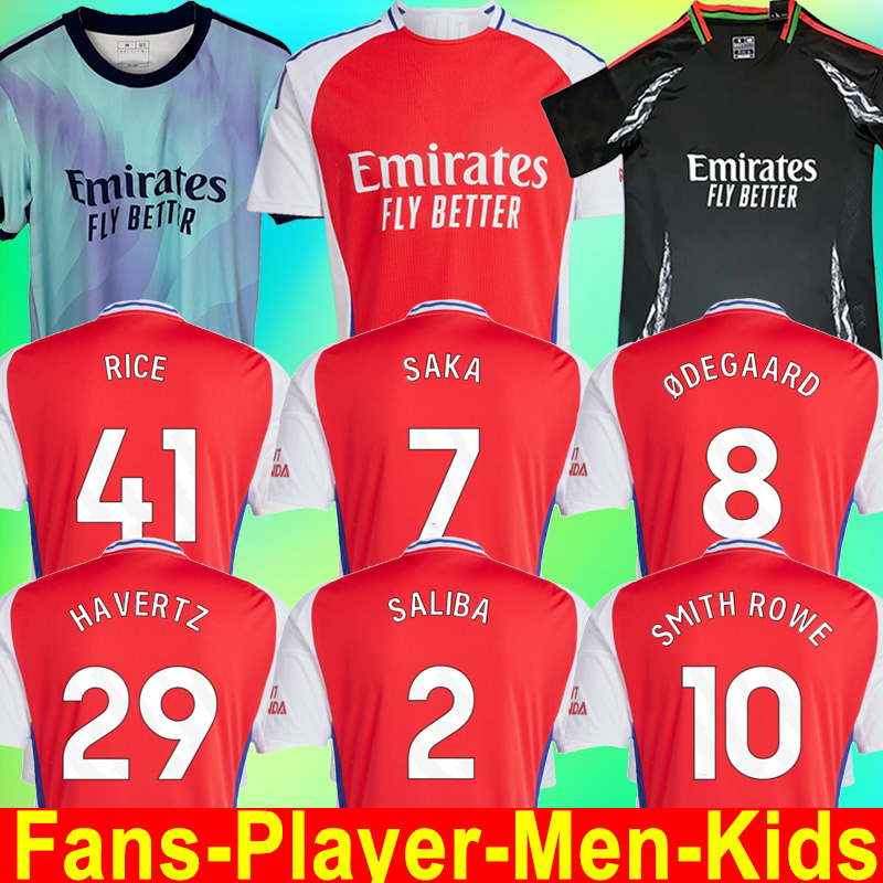 23 24 25 SMITH ROWE SAKA soccer jersey Fans Player MARTINELLI 2024 2025 football shirt Men Kids kit uniforms ODEGAARD NKETIAH G.JESUS ZINCHENKO SALIBA RICE HAVERTZ 55 