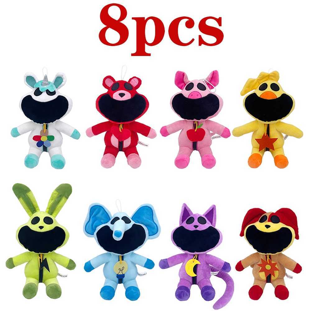 Stuffed Plush Animals 8PCS Smiling Critters Plush Toy Smiling Critters Cat Nap Catnap Accion Doll Soft Toy Peluches Pillow Christmas Gift Kids T2-image-984241629