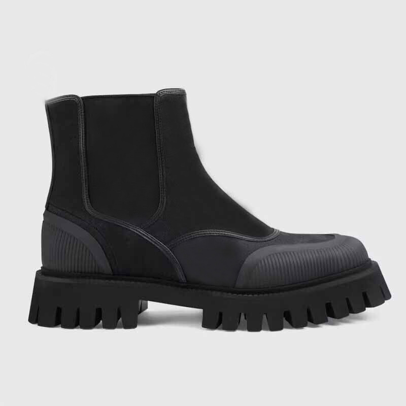 men boots designer shoe spring autumn womens boot High top shoes leather thick bottom Trainers platform woman letter Lace up short Sneakers size-image-918124180