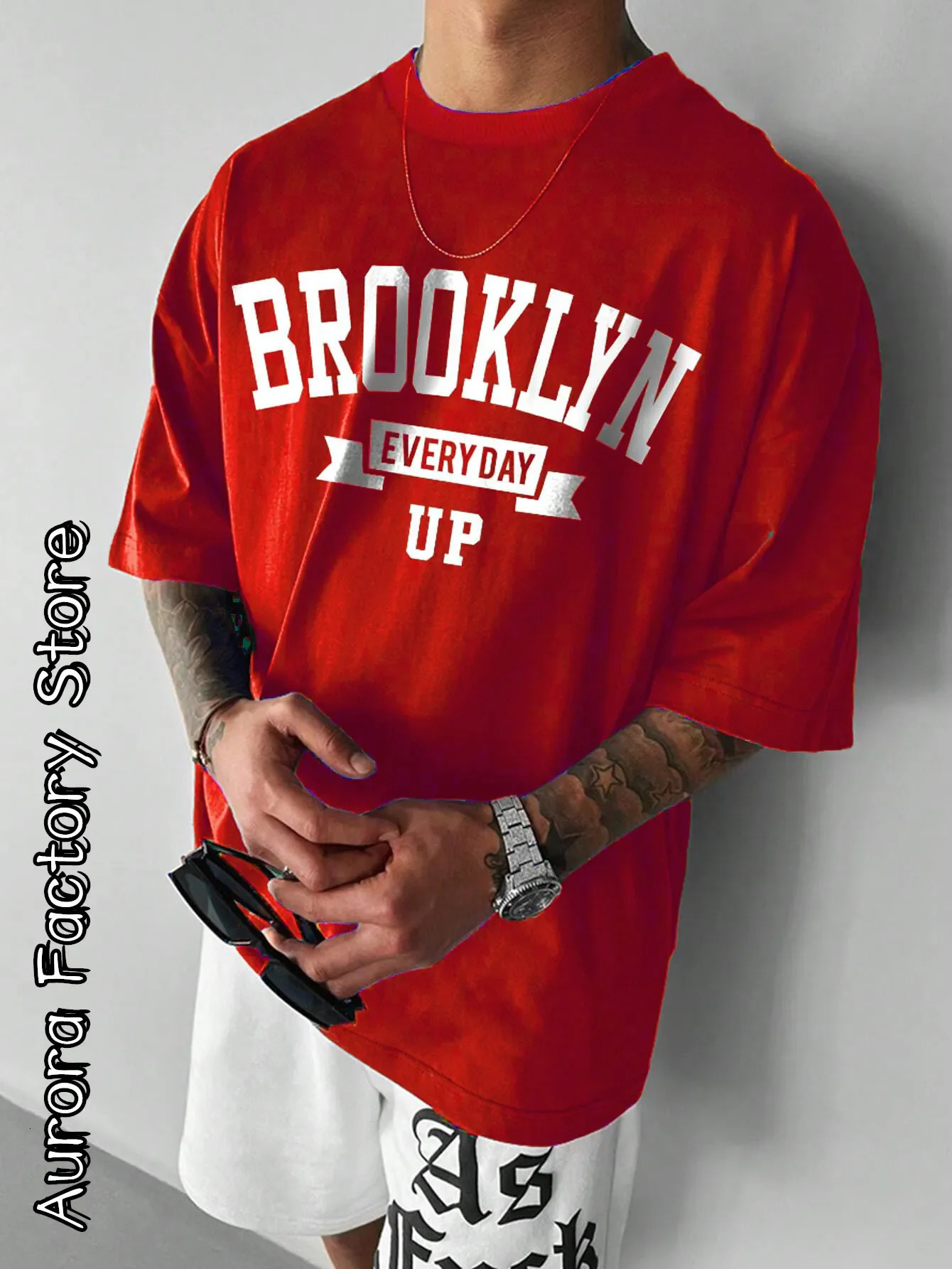 Summer Fashion Heavyweight Retro Mens English Letters 100% Cotton Printed Round Neck Highquality Casual Fitness Street Tshirt 240528