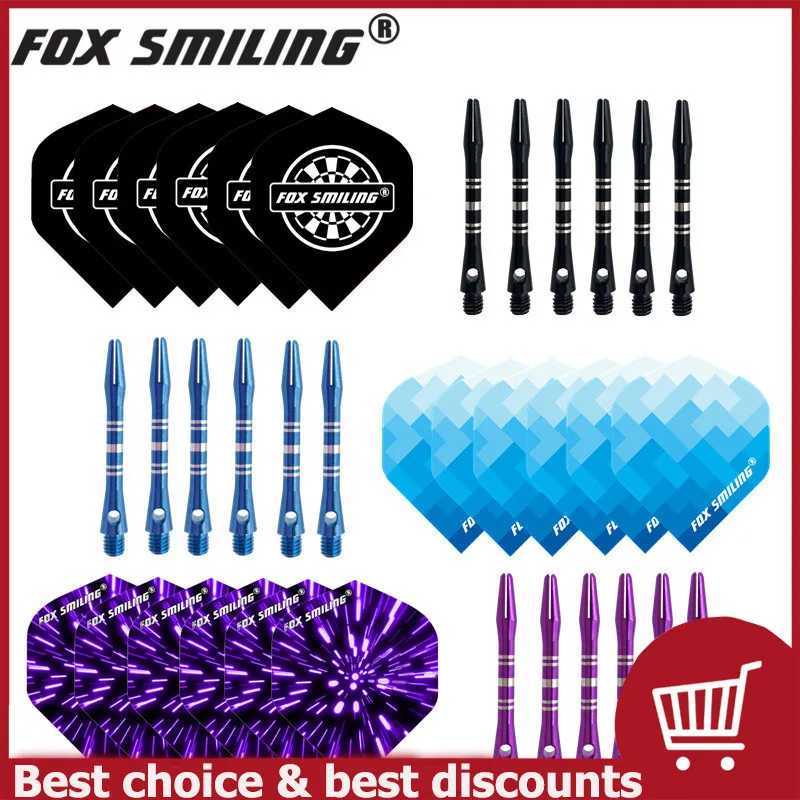 Darts Fox Smile 41mm Aluminum Dart Axis and Dart Flight Set Dart Feather Leaf Dart Accessories Set Dart Game S2452855-image-981703905