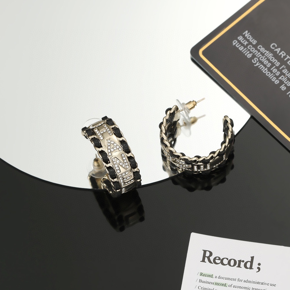693086 Mixed Simple Gold Plated Silver Luxury Brand Designers Letters Stud Geometric Famous Women Round Crystal Rhinestone Pearl Earring Wedding Par