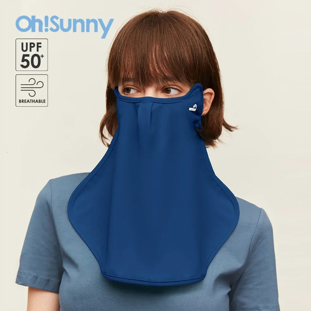 OhSunny Women Sun Protective Scarf UPF 50 Breathable Face Cover Neck Wraps Washable Quick Dry for Outdoor Golf Cycling 240528