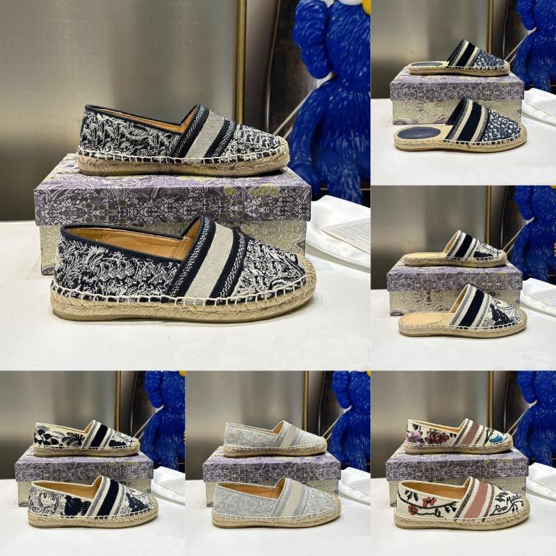2024 Granville Spring Autumn Designers Casual Women Espadrilles Summer Luxurys Ladies Flat Beach Half Slippers Woman Loafers Cap Toe Fisherman Canva
