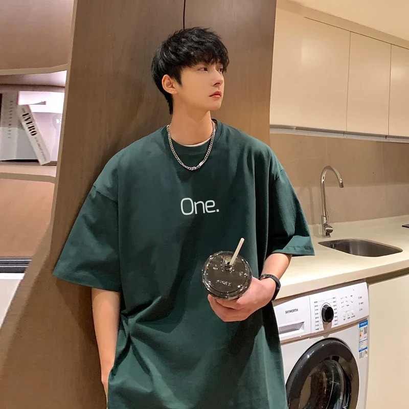 T Shirt Oversized Cotton For Men White Mens Summer Letter Print Tshirts Male 5XL Casual Wear Tee Shirts Big Size 240528