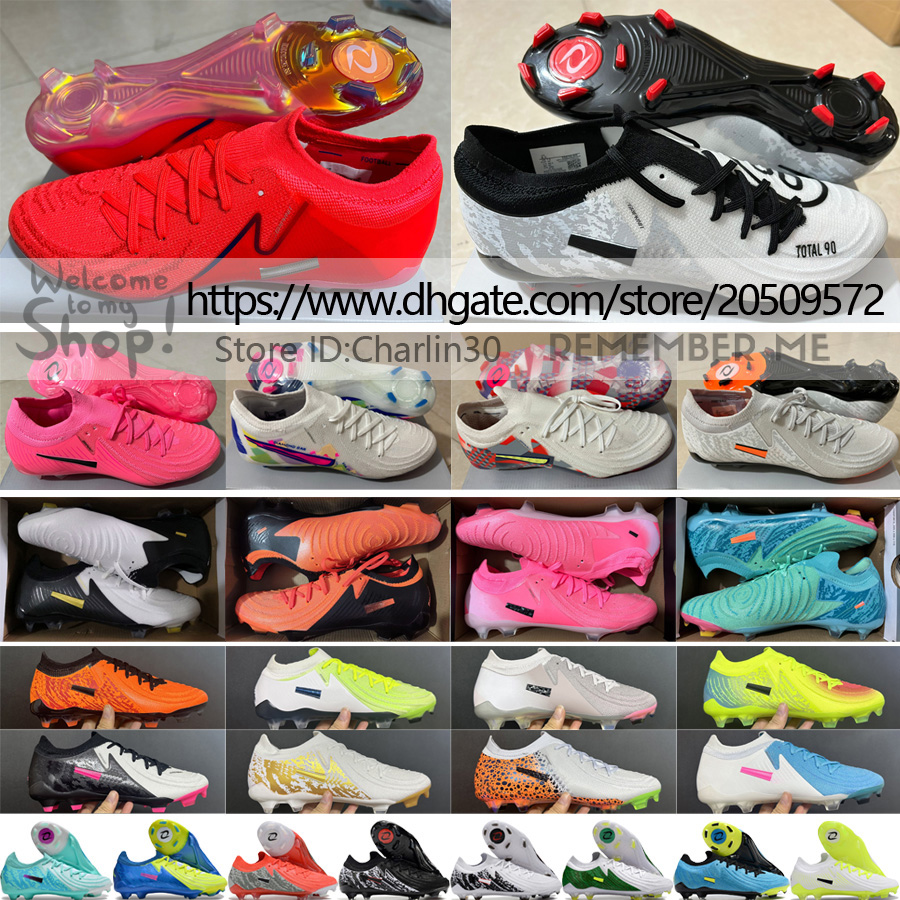 Send With Bag Quality Soccer Boots Phantoms Luna GX2 Elite FG Socks Football Cleats For Mens Soft Leather Comfortable Outdoor Trainers Knit Soccer Shoes Size US 6.5-12 
