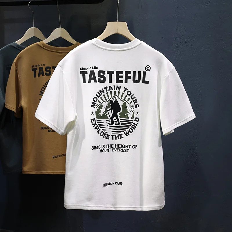summer fashion MENS printed shortsleeved Tshirt thin breathable soft casual allmatch round neck 240528