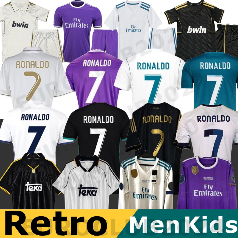 2016 2017 Real Madrids Soccer Jerseys long sleeve Football shirts GUTI Ramos SEEDORF CARLOS 11 13 14 15 16 17 18 RONALDO ZIDANE RAUL finals KAKA 
