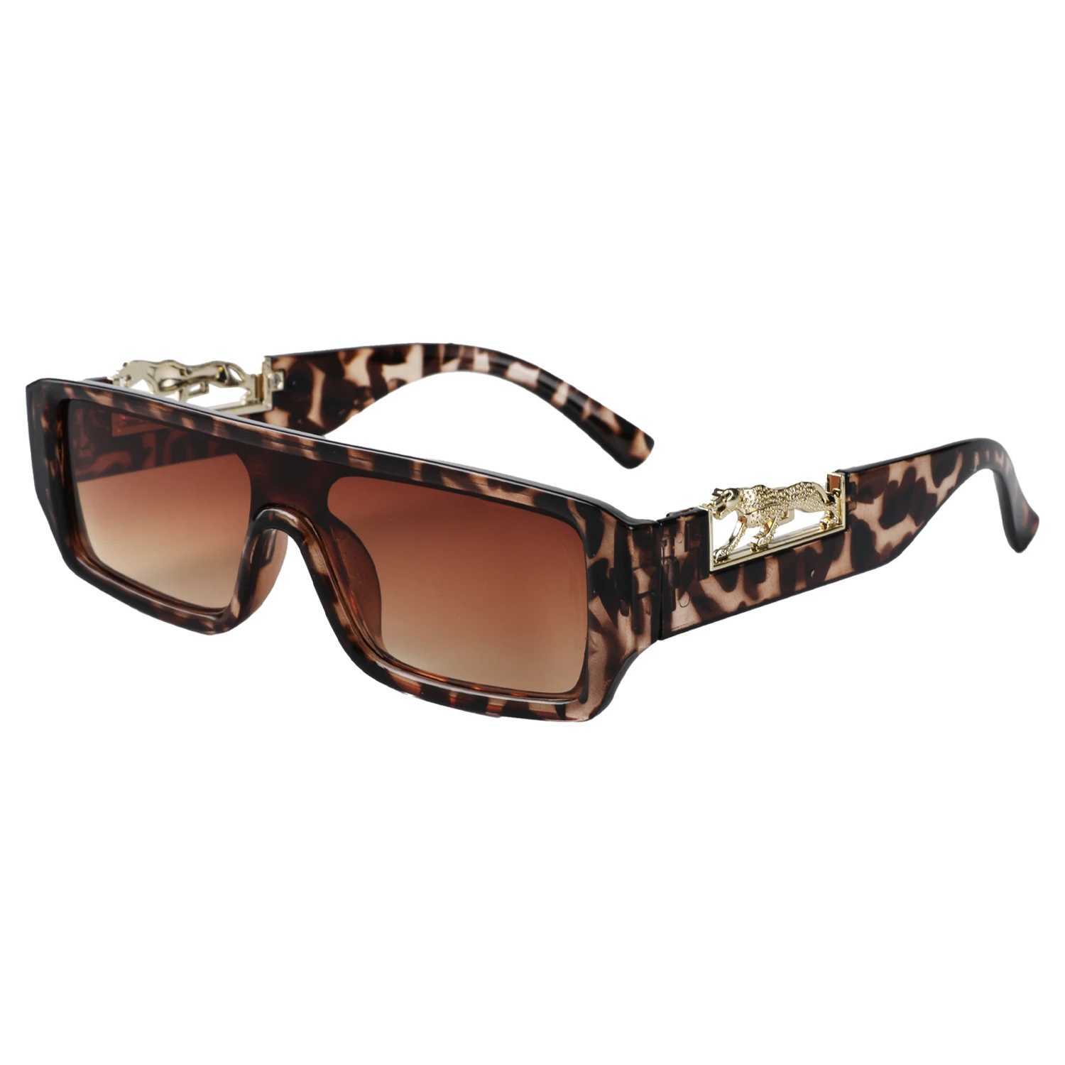 Sunglasses Fashionable New Womens Sunglasses Personalized Design Cheetah Decoration Trend Glasses UV 400 Protective Sunglasses J240528-image-982183064