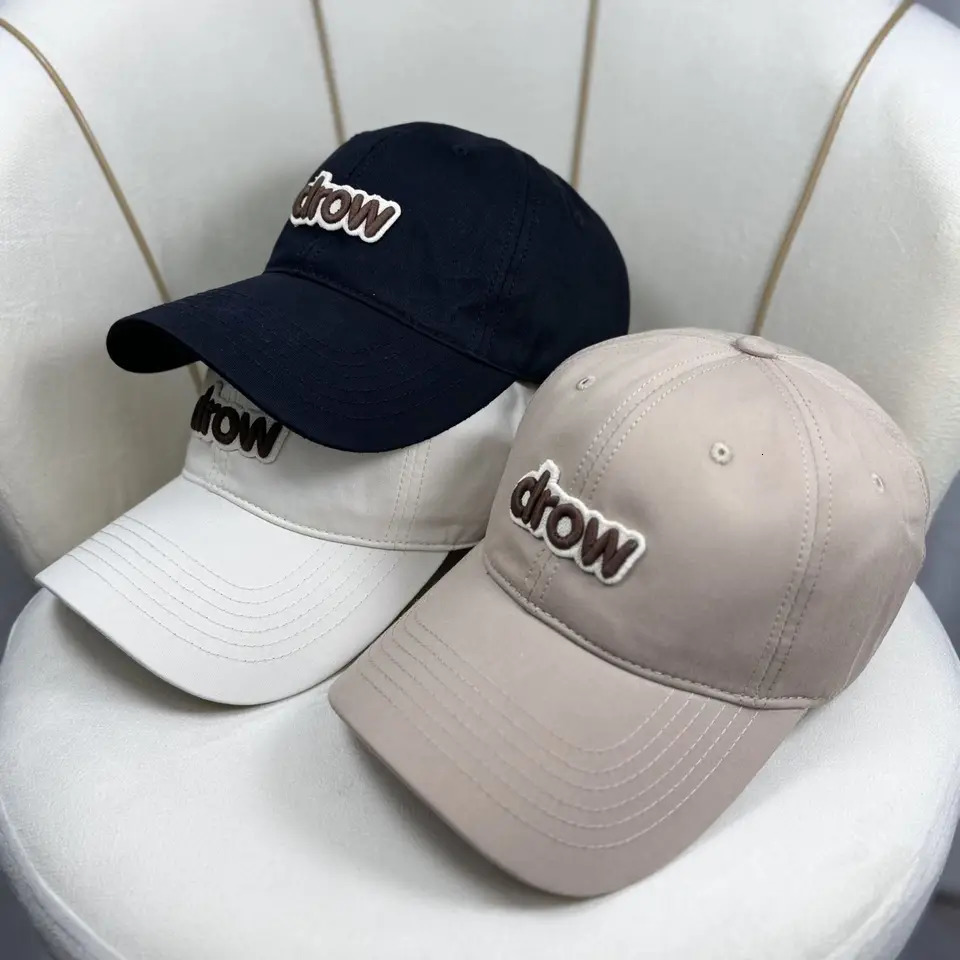 Hat Korean Style Alphabet Peaked Cap Brim Big Head Face-Looking Spring and Summer Fashion Baseball Cap Small Soft Sun-Proof 240529