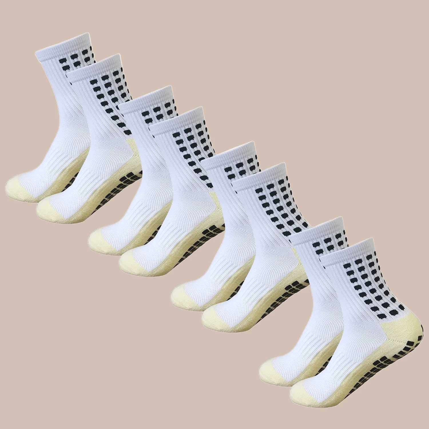 Chaussettes masculines 4/8 paires 2024 mode chaussettes de football pour hommes de haute qualité coulant chaussettes de sport souples antidérapan