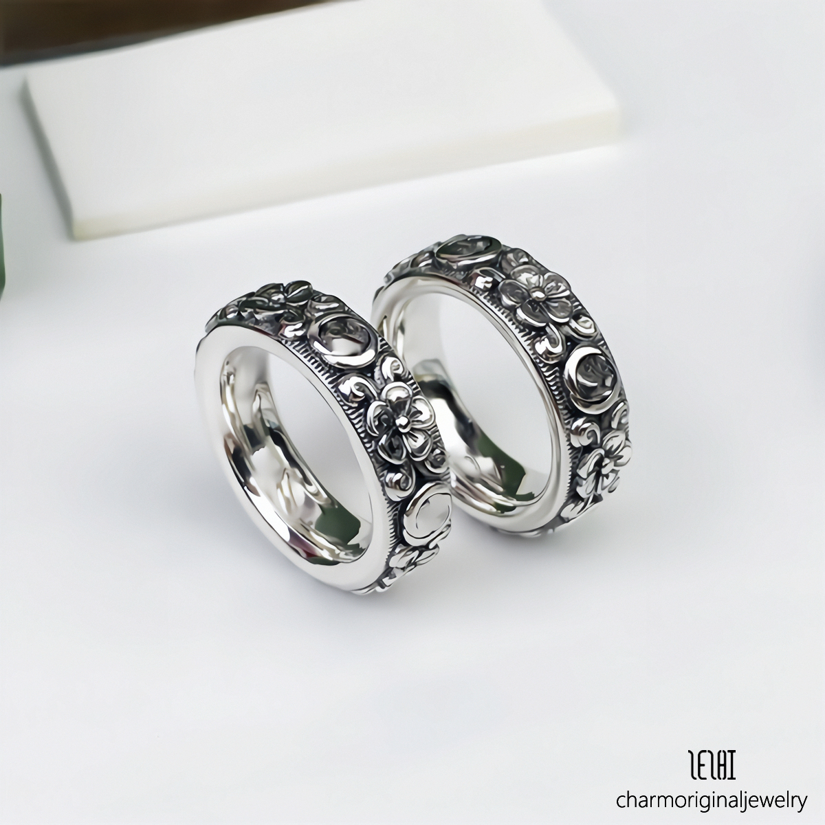gg ring womens anillos bague designer ring couple jewelry band titanium steel with diamonds casual fashion street classic gold silver rose option-image-982082578