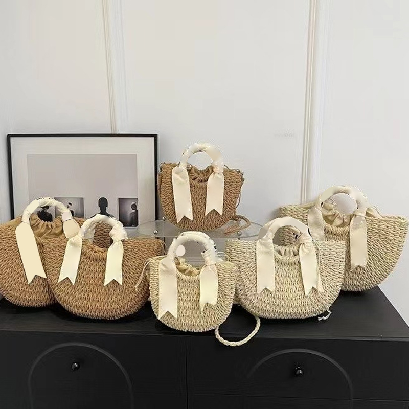 Designer Bag Tote Bag Handbag Women's Handbag Classic Grass Woven Shoulder Bag Beach Bag Medium Handbag Tote Large Capacity Bag Luxury Bag-image-982324023