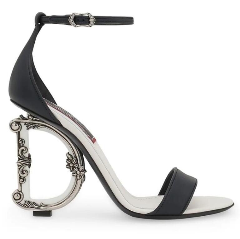 Célèbre marque Keira sandales femmes chaussures Pop baroque en forme de talons carbone fête de mariage dame gladiateur Sandalias en cuir bride à