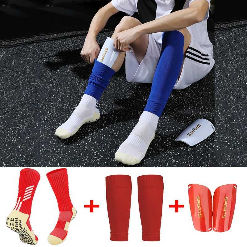 Men's Socks High elasticity Shin Guard sleeve suitable for football adults children equipment professional leg covers grips and protective Q-image-983051069