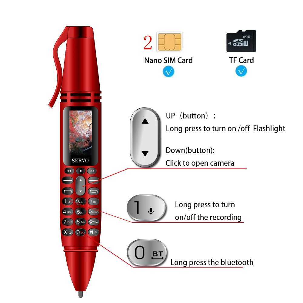 Digital Voice Recorder K07 Voice Recorder Pen Phone Dual SIM Mini Phone Recording Bluetooth Dialing Speed Dialing Magic Voice Mini Phone d240530-image-983326357