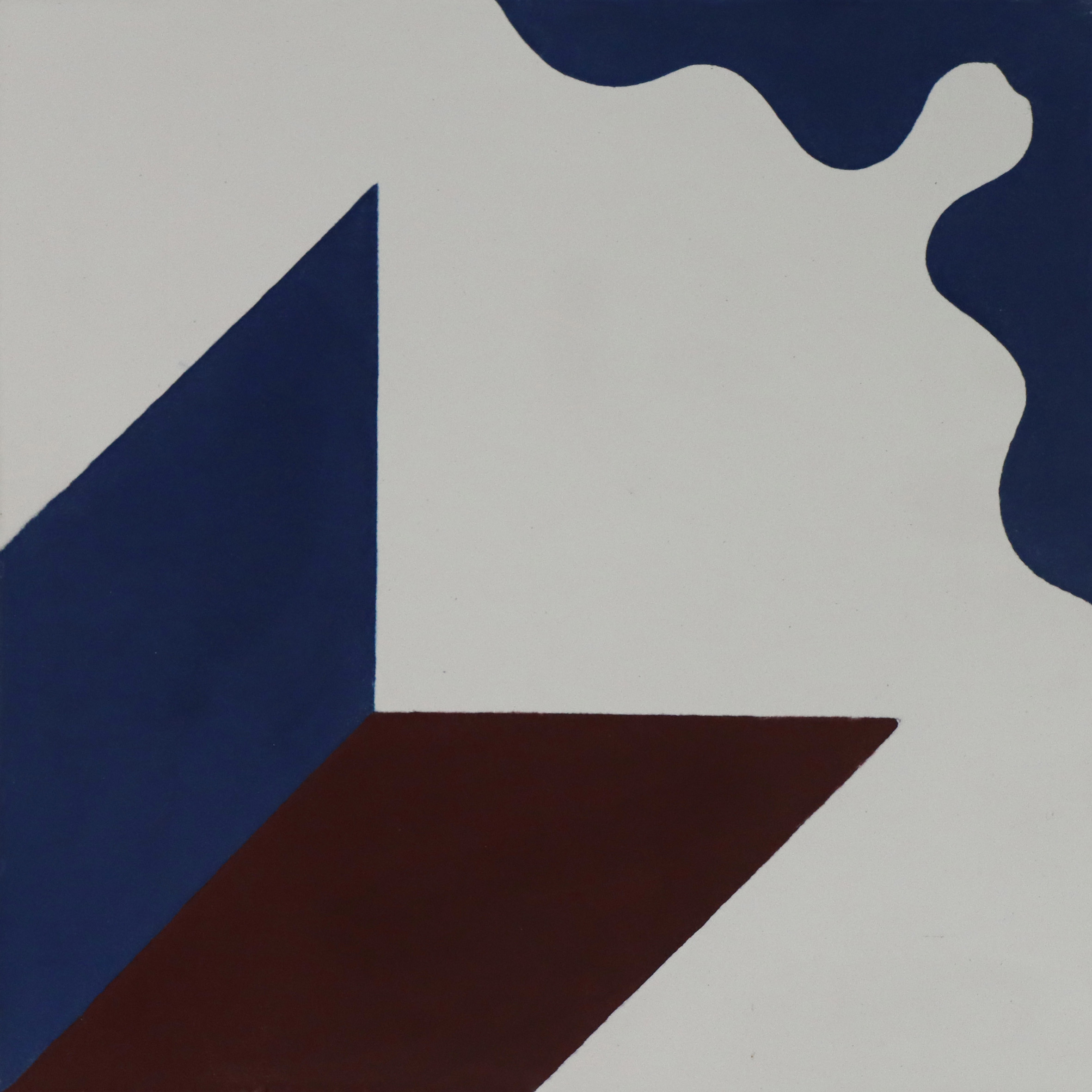 Handmade, handmade cement tiles, and non fired cement tiles with blue and red pattern splicing-image-983851727