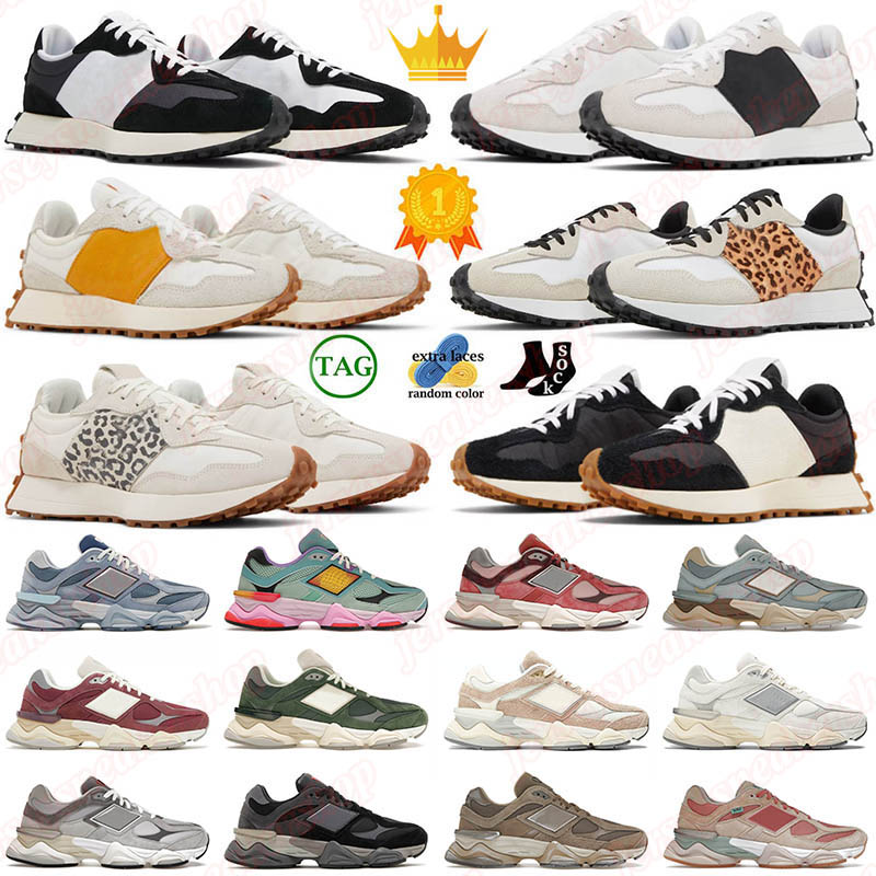 2024 Top Designer 327 Women Running Shoes Sneakers Men Black White Sea Salt Leopard Angora Dhgate 327s Sports Mens Trainers Runners Walking 36-45 