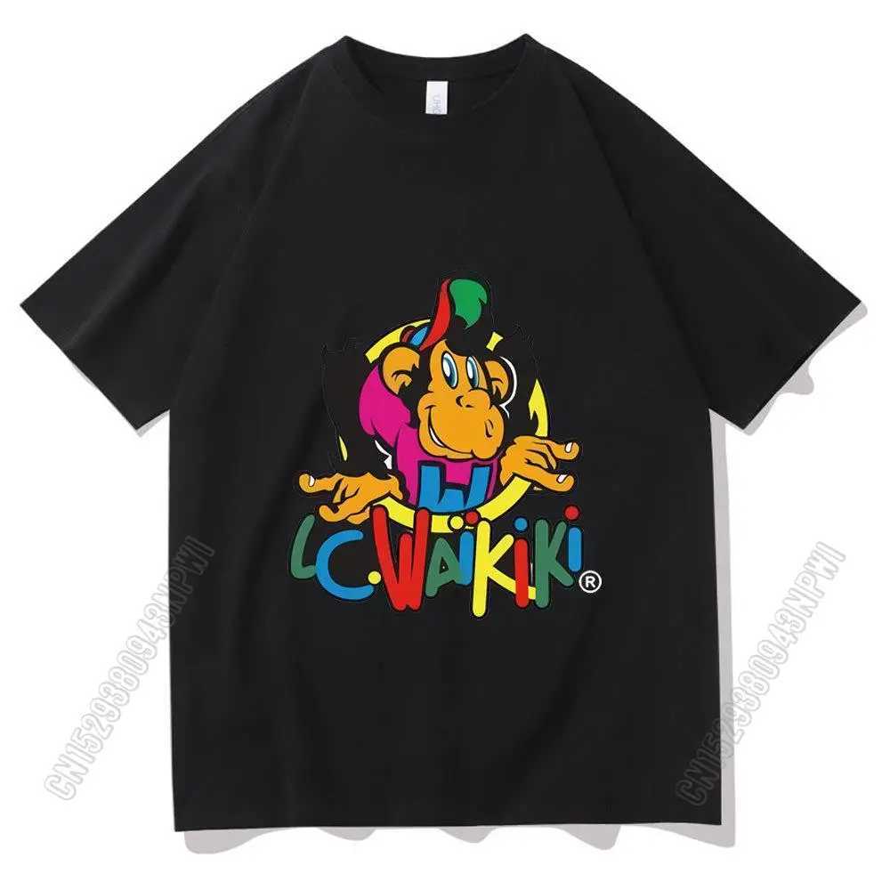 Men's T-Shirts Monkey T-Shirt Lc Waikiki Monkey Merchandise Clothing Funny Graphic Print T Shirts Cotton Tshirt Men Women Brand Top T H25228-image-983699830