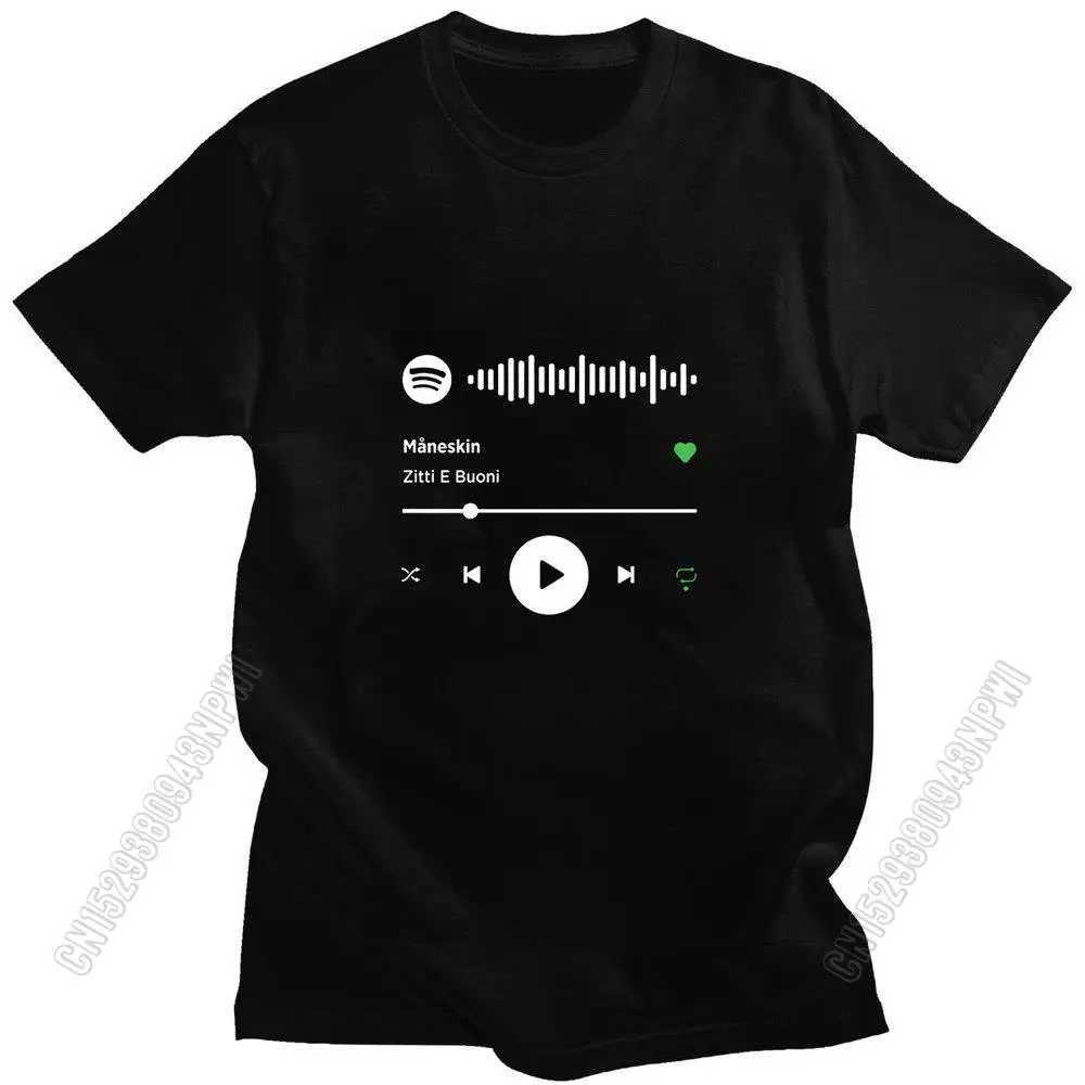 Men's T-Shirts Maneskin T- Shirt Harajuku Short-Slves Mens Tshirts Unisex Good Cotton Daily Wears Hip Hop Cosplay T-Shirts Anime Chic T Top-image-983735348