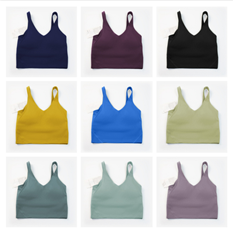 Women's Sports Yoga Bra Fitness Running Vest Sleeveless U-Shaped Chest Pad Outdoor Jogging Quick Dry Breathable Yogas Bras