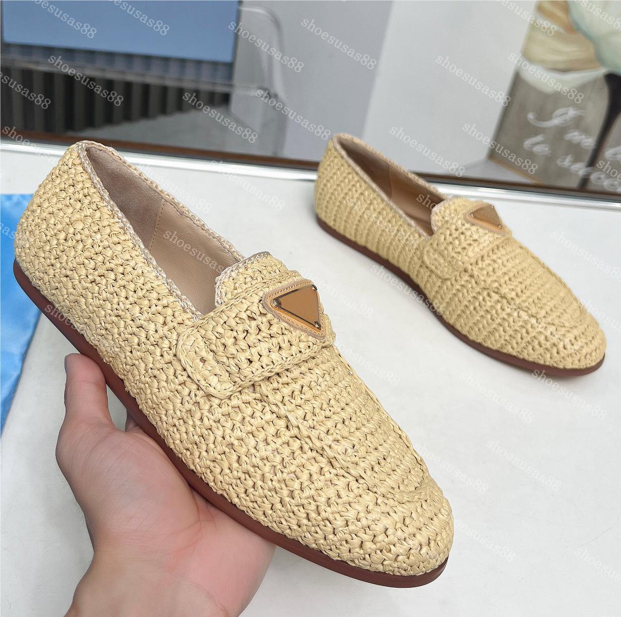 Designer Slippers Crochet Flatform Slides Platform Sandals Women Luxury Flat Monolith Cage Mules Sandal Beach Straw Slipper-image-983406183