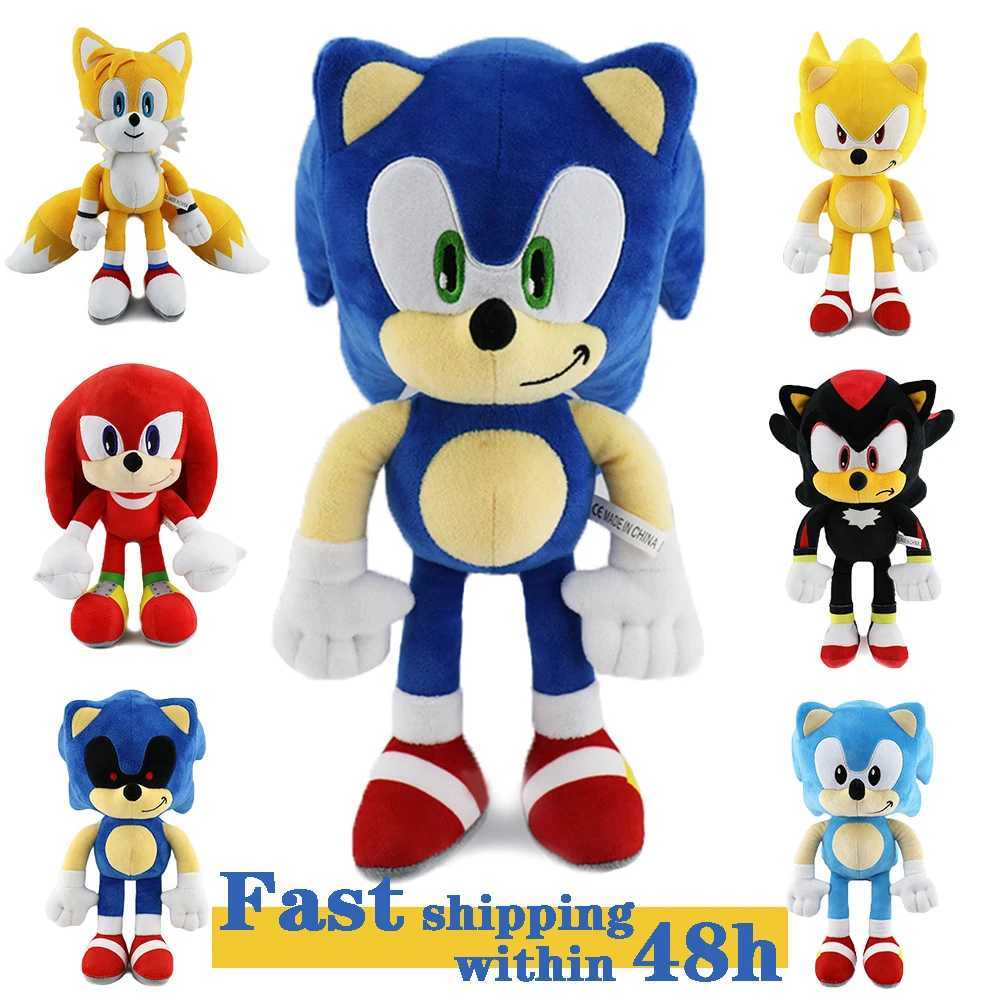 Stuffed Plush Animals 30CM Super Soundwave Plush Toy Hedgehog Amy Rose Finger Tail Cute Cartoon Soft Fill Doll Birthday Gift T240531-image-983901589