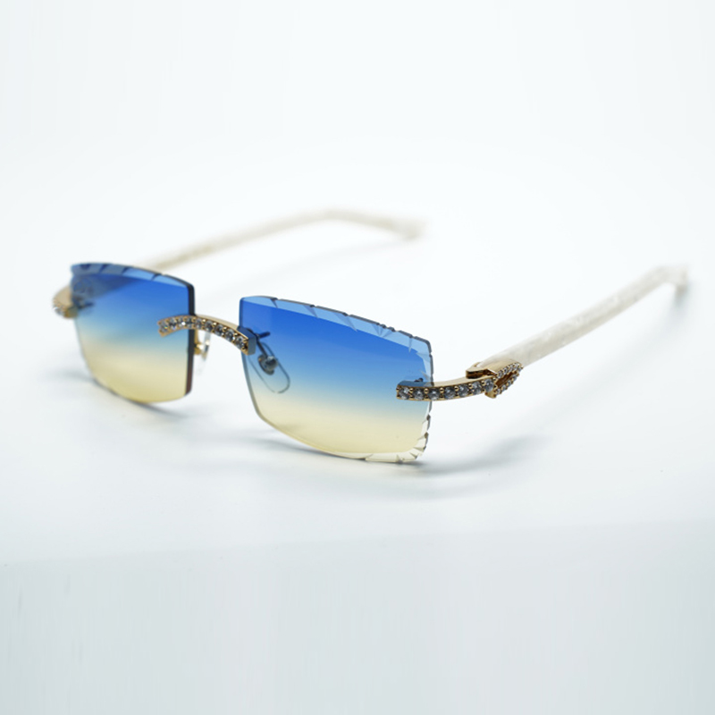 Aztec diamond sunglasses 3524031 with natural Aztec legs and 57 mm cut lens-image-983502899