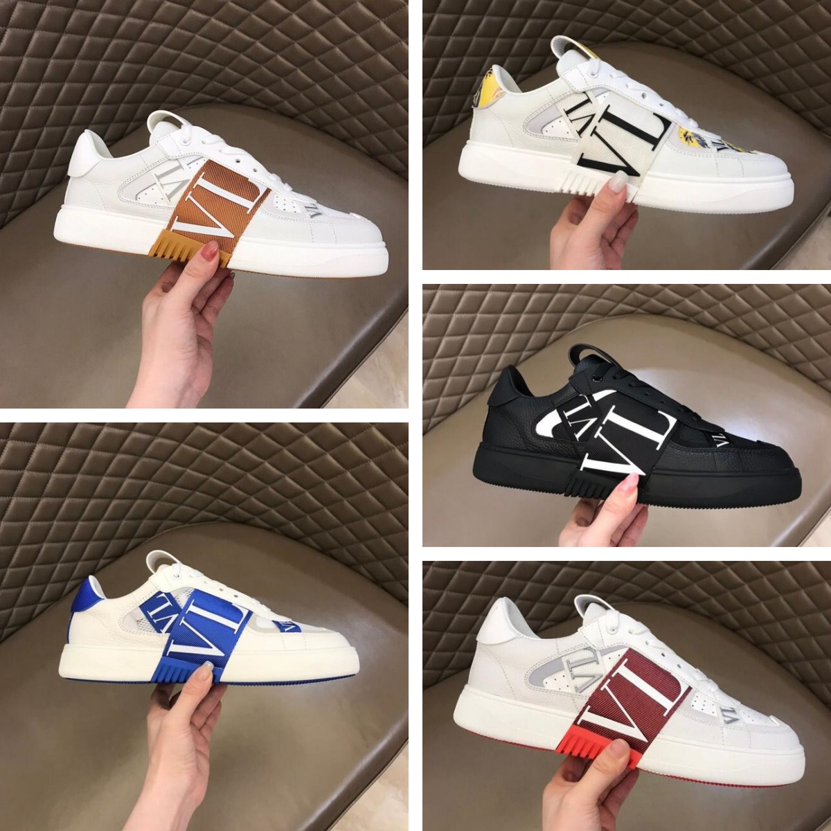 Designer Luxury Brand Mens And Womens Sports Casual Shoes Leather Patchwork Low-Top Round Head Fashion Flower Sports Sneakers Lace-Up Runway Plat-image-983737180