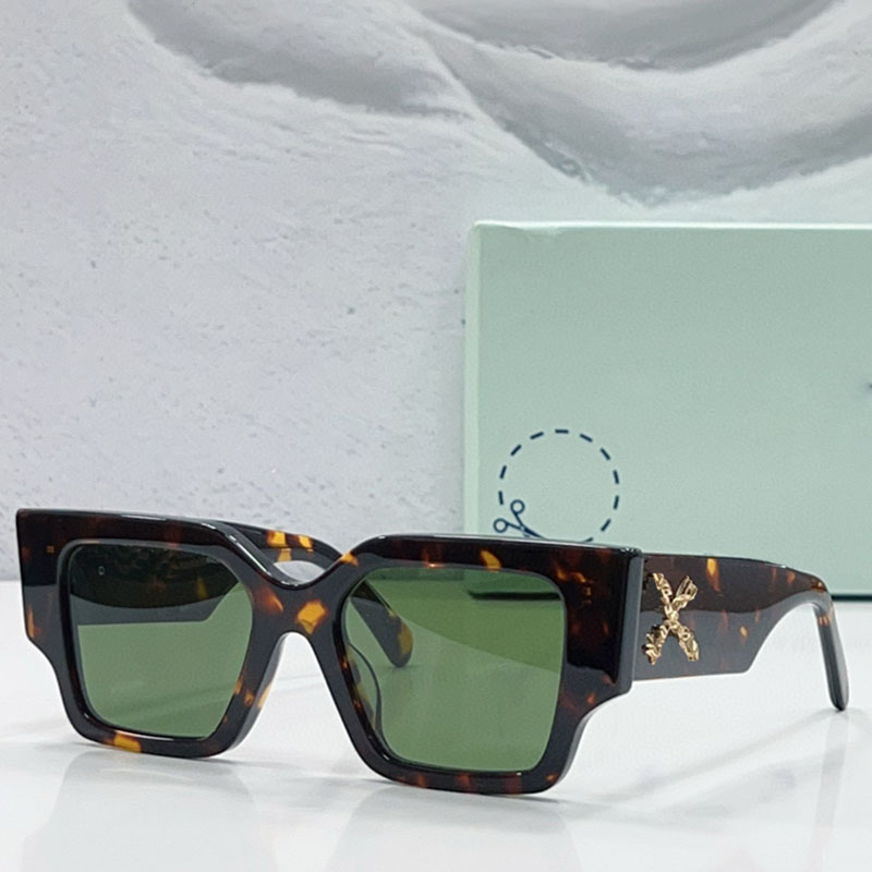 Designer Catalina Sunglasses OERI003 Womens Mens Cool Slate Gray Square Frame Glasses Mirror Leg Metal Cross Logo Ultraviolet Proof Tourist Driving