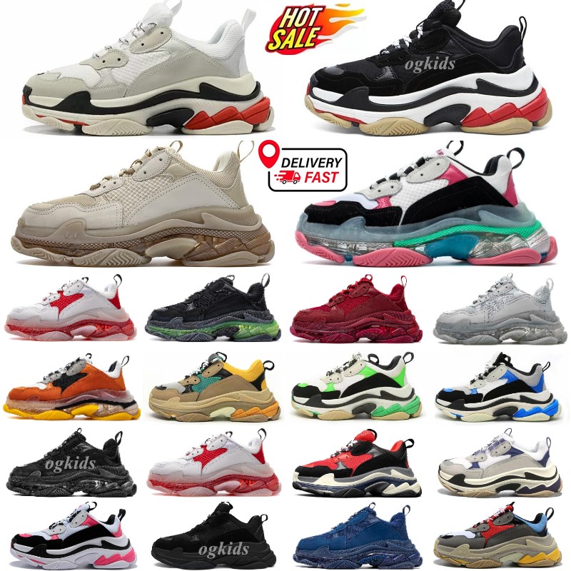Designer triple s Sneakers runner Running Shoes Men Women Casual Shoes white black pink platform leather Trainer Platform trainers-image-969613931