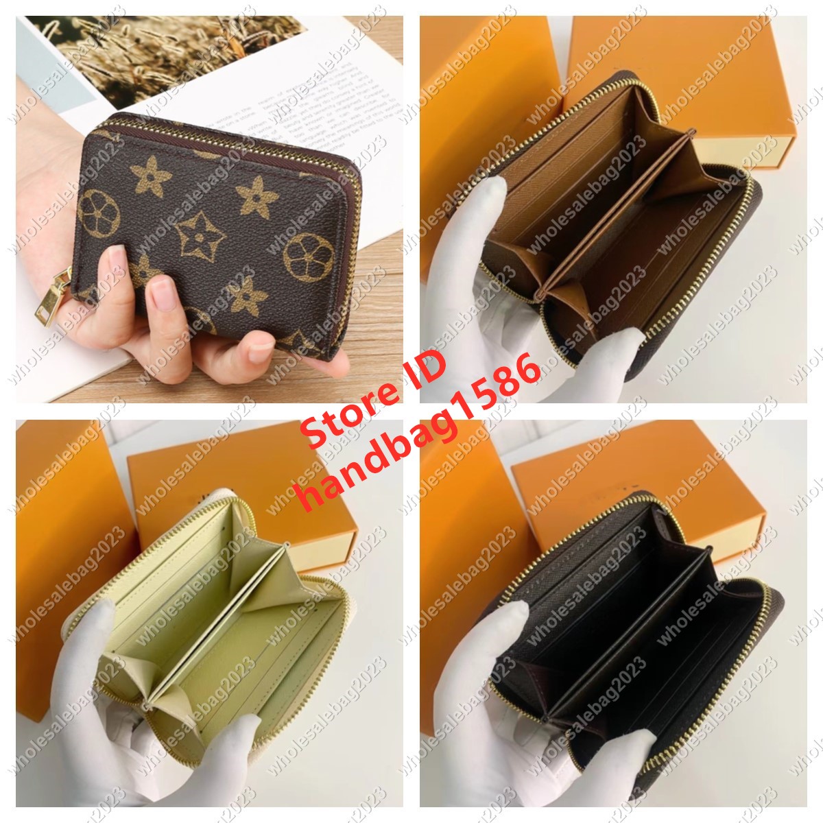 Designers bag High quality women's and men's mini wallets Wallets Purses Fashion Short Wallet Monograms Classic Zipper Pocket Bag Zip C
