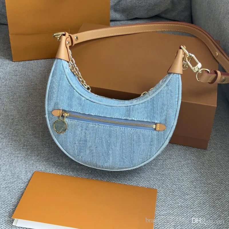 Top Luxury designer Loop bag Croissant bags shoulder hobo Fashion Purse M81098 Cosmetic half-moon baguette underarm Handbag crossbody Metal Chain-image-885251208