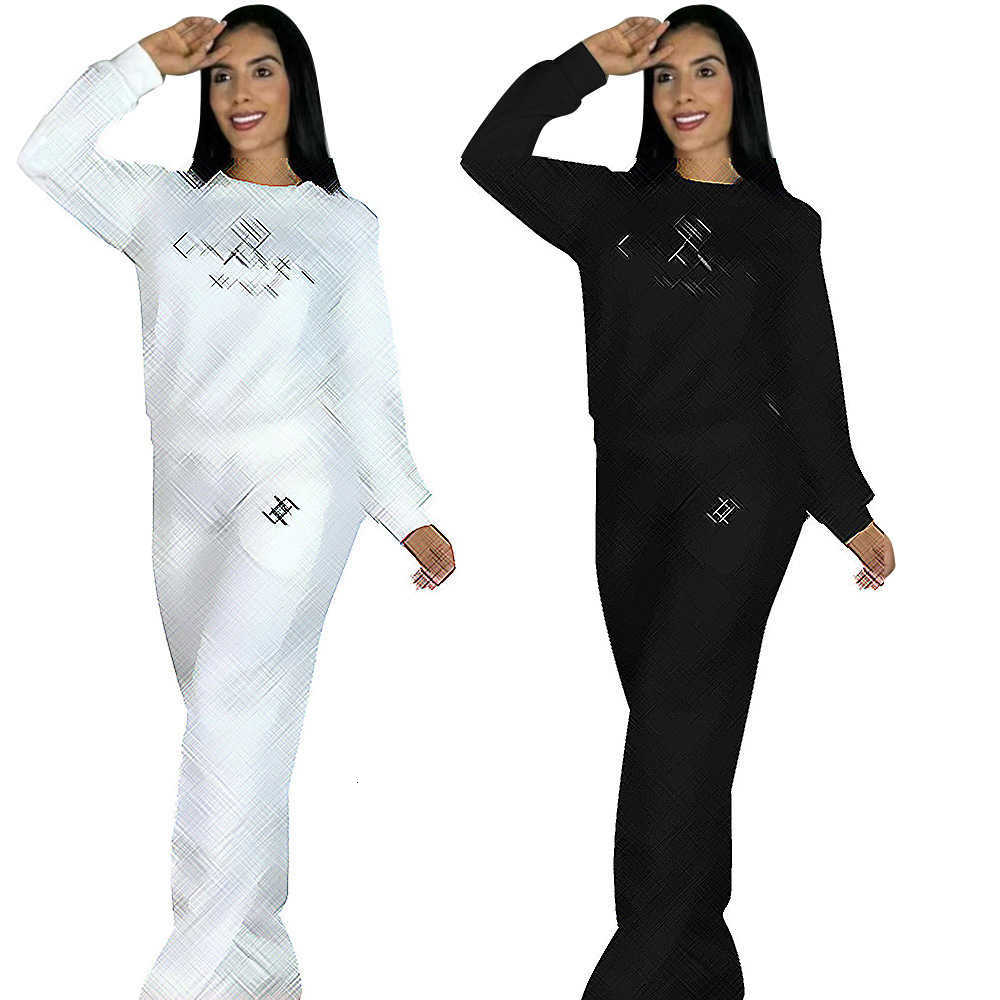 Womens New Fashion Sexy Long Sleeve Embossed Set Embroidered Pocket Wide Leg Two Piece Set